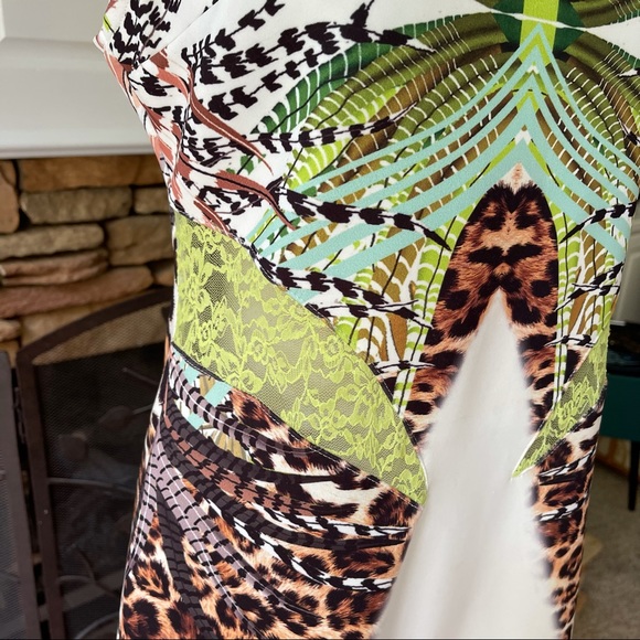 La Pateau dress size large bodycon sheath jungle - Picture 3 of 12